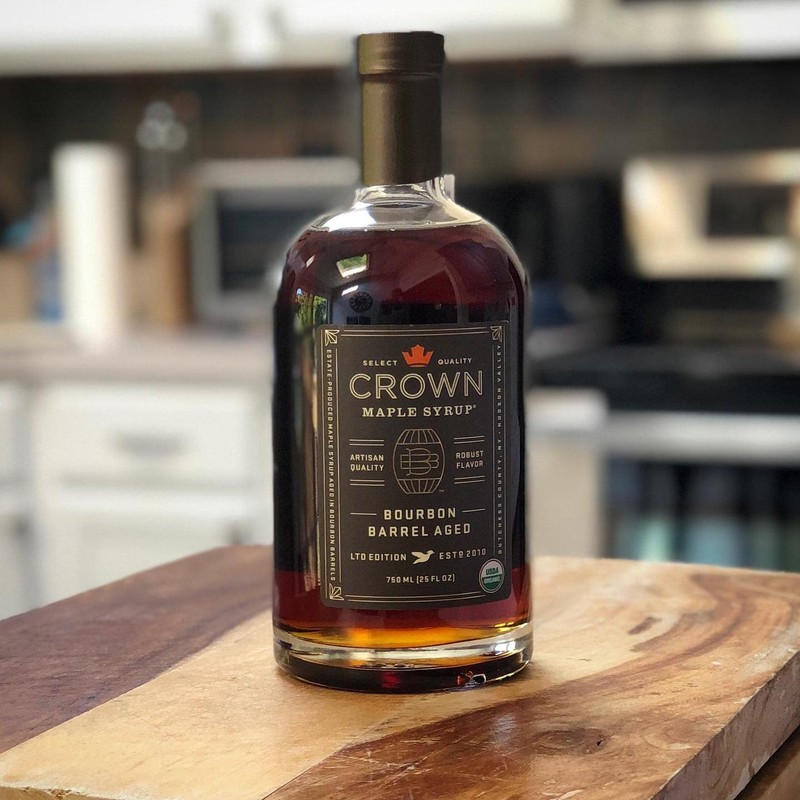 Crown Maple Bourbon Barrel Aged Organic Maple Syrup, 100% Pure,