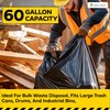 Lime Linen 60 Gallon Heavy Duty Contractor Xl Black Garbage