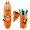 Darryy Telescopic Pencil Case, Cartoon Pencil Holder, Cute Pencil Holder