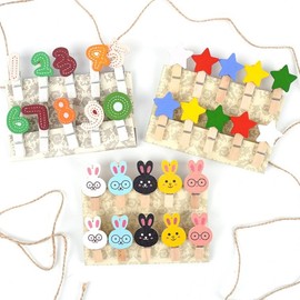 Design wooden clip string Set number 10P 4ea