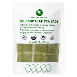 Soursop Graviola Leaf Tea Bags - 90 Count, Bamboo Tong Included