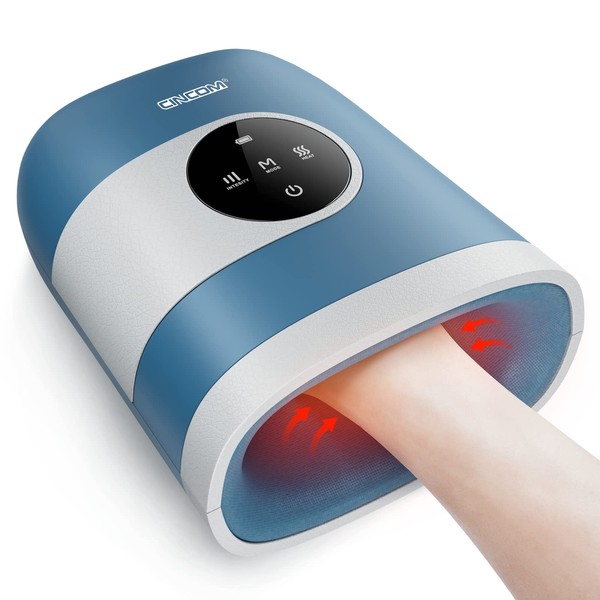 CINCOM Upgraded Hand Massager, Rechargeable Hand Massager with Heat and Compression for Arthritis with Touch Screen, Birthday Gifts for Women Men - FSA HSA Eligible