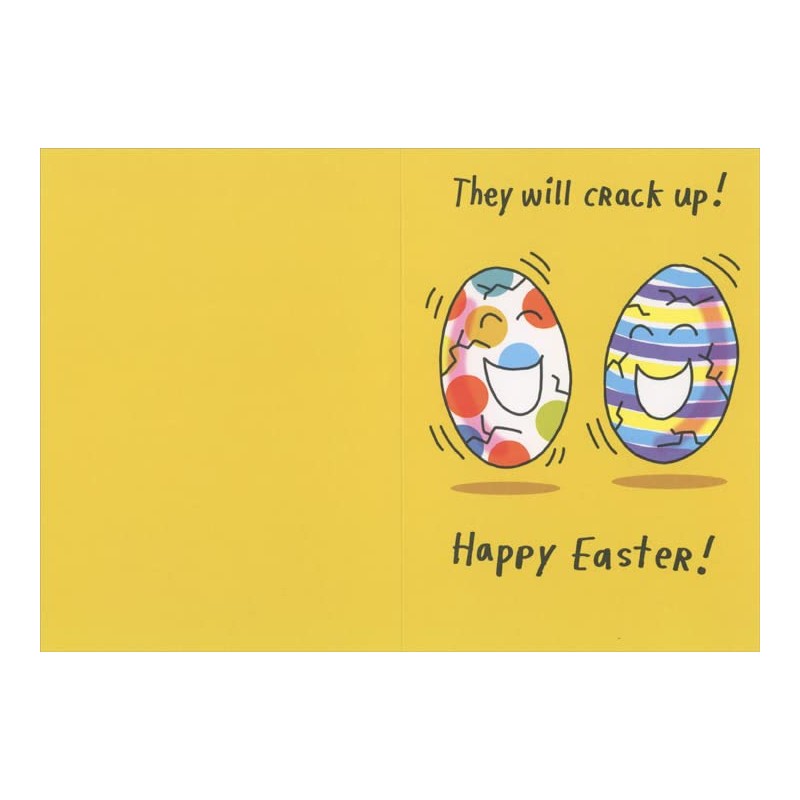 Sellers Publishing RSVP Two Colorful Easter Eggs on Green: Knock