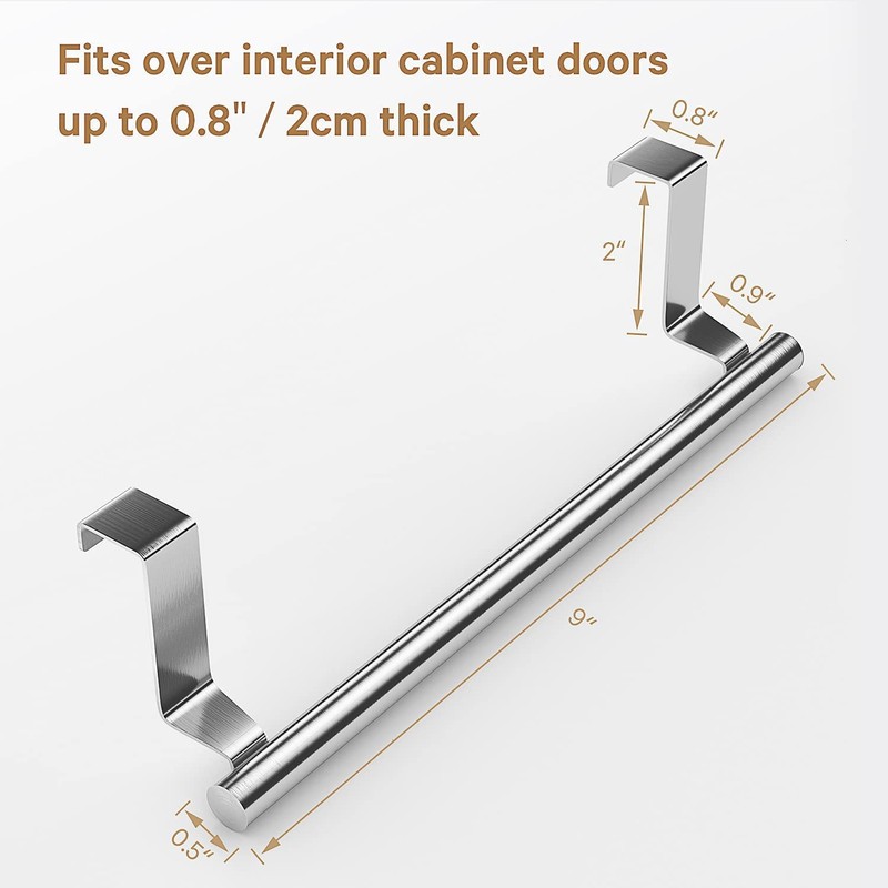Stainless Steel Over Door Towel Rack Bar Holders for Universal