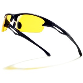 Kisac Ophthalmologist Recommended [Ultra Lightweight x Asian Fit] UV 400 UV Protection Sunglasses for Driving Polarized, Yellow (for evening and night)