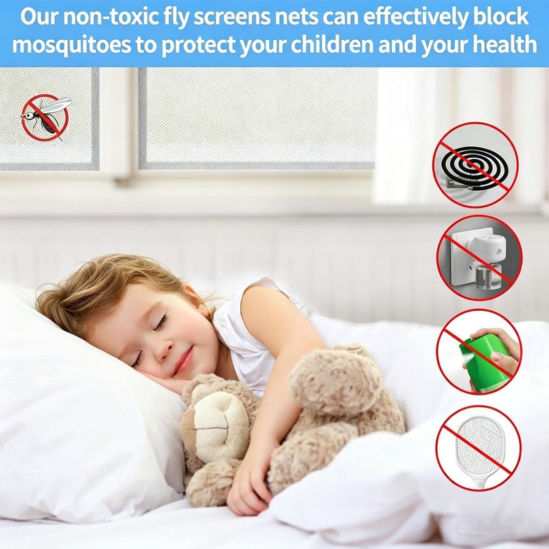 6 Packs Window Netting for Insects 1.3 * 1.5M Fly