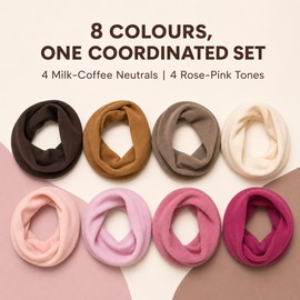 8 Pcs Hair Scrunchies for Women - Seamless Polyester Scrunchies Set