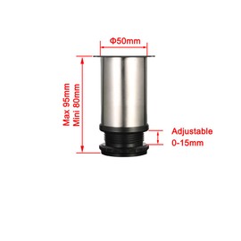 Drenky Furniture Feet, Adjustable Legs, Cabinet Legs, Thick Table Legs, Furniture Legs, Stainless Steel, Adjustable Height 0-15 mm, Comes with Stainless Steel Screws, Set of 4