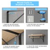 4-Pack Closet Rod Bracket, 10.8x10.8Inch Closet Shelf Brackets Heavy Duty