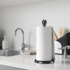 Umbra Tug One-Handed Tear Modern Paper Towel Holder, Black