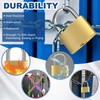 Yaocom 24 Pcs Solid Brass Keyed Padlock, Small Yellow Gym