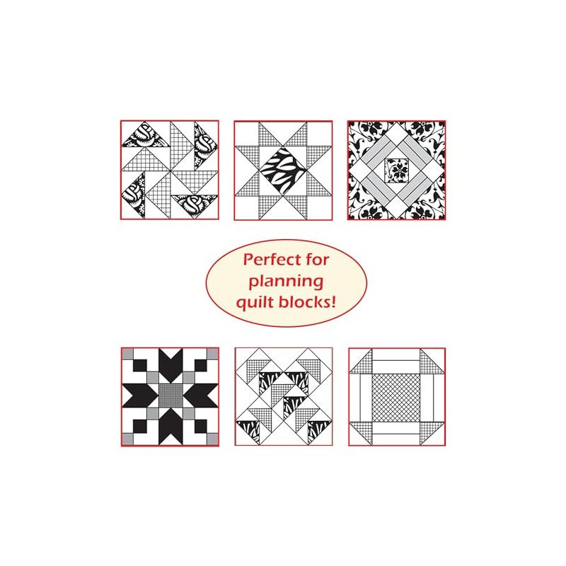 Sew Easy ER399 | Quilters Graph Paper Pad 8in/4in Squares