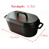 4.5QT Cast Iron Loaf Oven Pan - 11.3"x6.5"x4.3" - 5QT