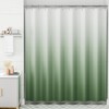 AmazerBath Fabric Shower Curtain Set, Ombre Grass Green Shower Curtain