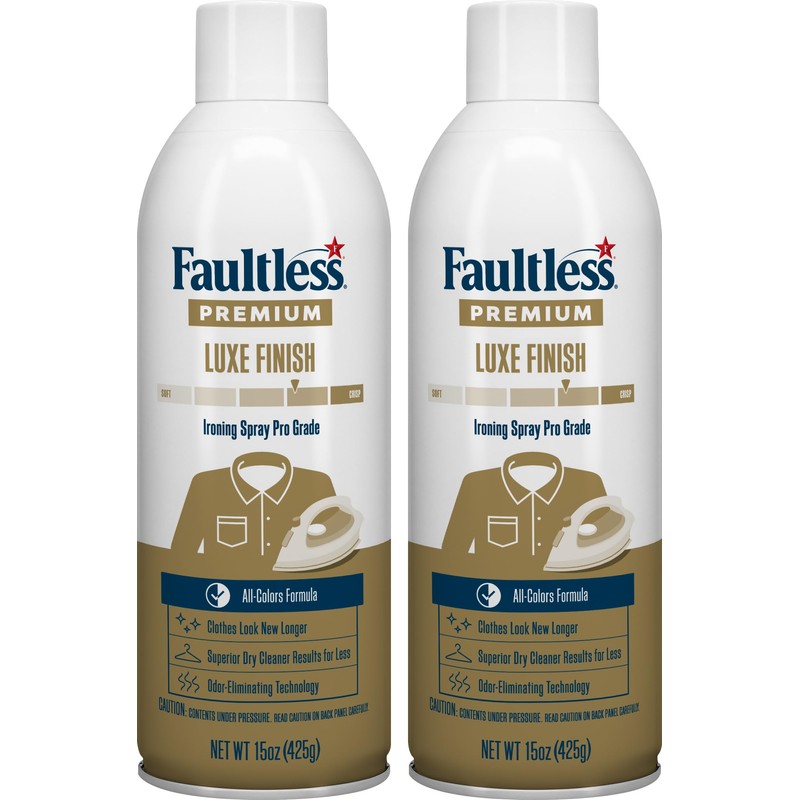 Faultless Premium Luxe Ironing Spray (15 Oz, 2 Pack) -
