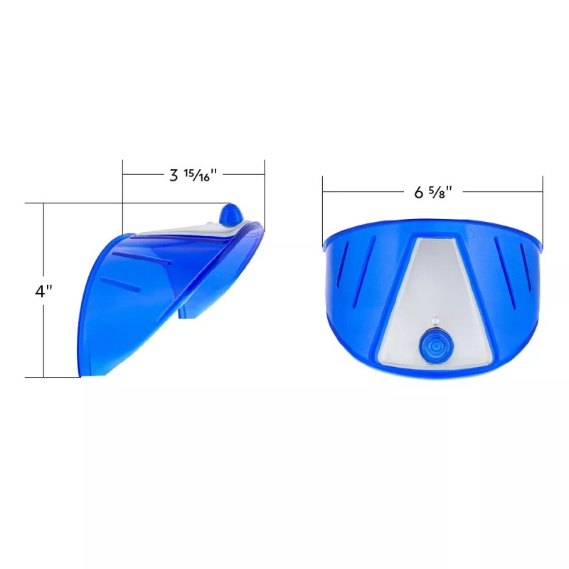 United Pacific C2001B Blue 7" Headlight Visor – Pack of