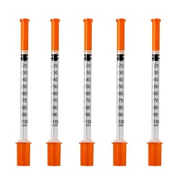 5Pcs Syringe 1ml Multifunctional Syringe with Cap Feeding Petsfor Labs Pets Feeding Small Top Length 8mm