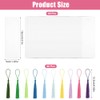 Pack of 60 Bookmarks Blank and Colourful Tassels, 15 x