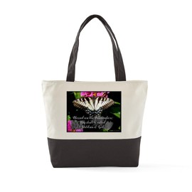 CafePress Blessed Are The Peacemakers And Swallowtail Zipper Canvas Tote Top Zipper Closure