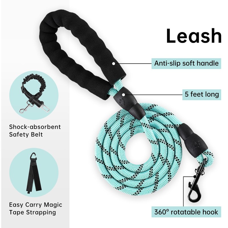 IVY&LANE No Pull Dog Harness with Leash Set, Reflective No