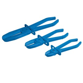 Dapetz ® 3Pcs Flexible Nylon Hose Pipe Clamp Set, Nylon Hose Line Clamp Tool Set, Brake Fuel Water Line Radiator Clamp, Plier Hands Free Tool Mixed Sizes (Blue)