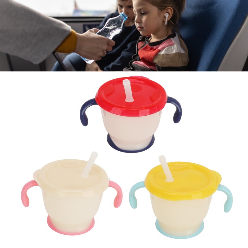 3PCS Baby Straw Cup 150ml Spill Proof Toddler Baby Training