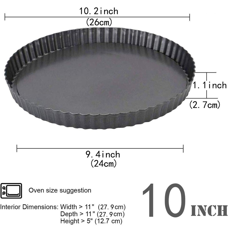 Gutsdoor - Molde para tartas (25,4 cm, con parte inferior