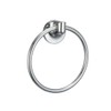 Sabichi Milano Towel Ring, Glass, Silver