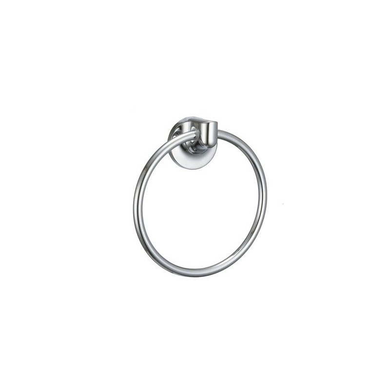 Sabichi Milano Towel Ring, Glass, Silver