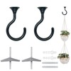 2 Sets Heavy Duty Swag Ceiling Hooks with Hardware for
