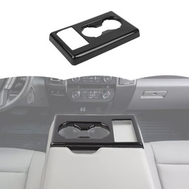 RT-TCZ Armrest Cup Holder Panel Cover Trim Center Consoles Interior Accessories for Ford F250/F350/F450/F550 2015-2020 (Carbon Fiber)