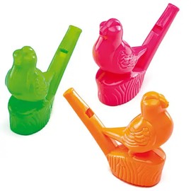 Warbling Waterbird Whistles Party Bag Filler Children's Prizes Toys - Pack of 8