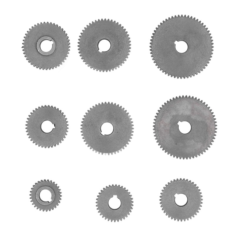9Pcs Metal Gear Set Mini Lathe Cutting Machine Gears 2xT60