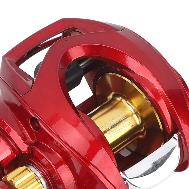 Fishing Reel, Baitcasting Wheel Stable Metal for Sea (Left Hand)