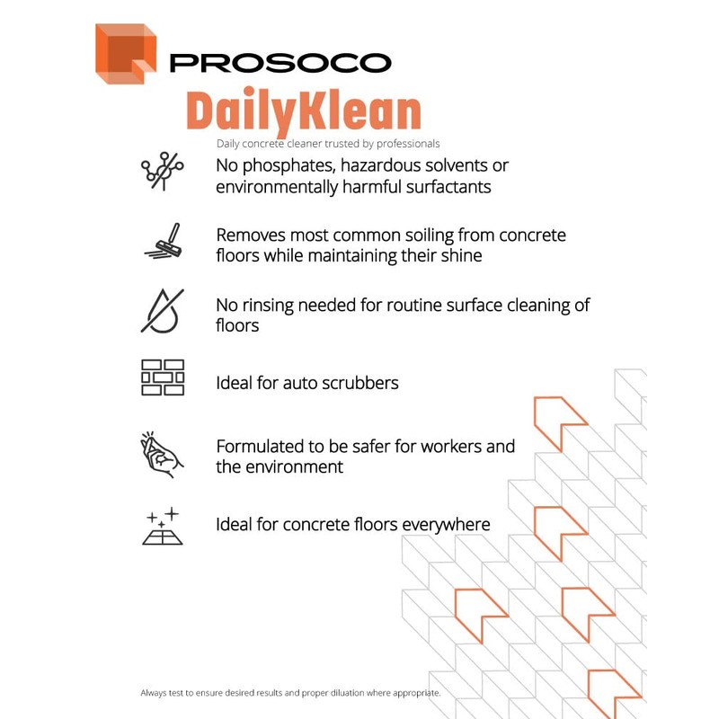 Prosoco DailyKlean Tip N Measure | Economical Daily Maintenance Concrete