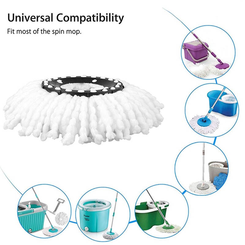 5PCS Microfiber Replacement Mop Head Spin Mop Head Replacement 5-Pack,