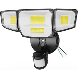 90W 10000LM LED Security Lights Motion Sensor Outdoor Lights, 4 Head Dusk to Dawn, 6500K Daylight Flood Lights Outdoor Motion Sensor, IP65 Waterproof, Motion Light for Outside, Garage, Yard, Porch