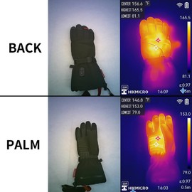 CUEHEAT Heated Gloves, Palm & Back Double Heating, Winter Outdoor Windproof Warm Thick Gloves, Battery-Powered Hand Warmer (CH03, 2X-Large)