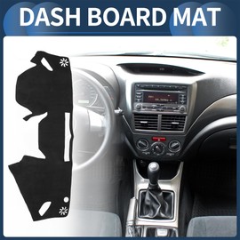 INFINAUTO Dash Cover, Center Console Non-Slip Dashboard Carpet Mat for Subaru Impreza 2017-2020 Suede Black,1Pc