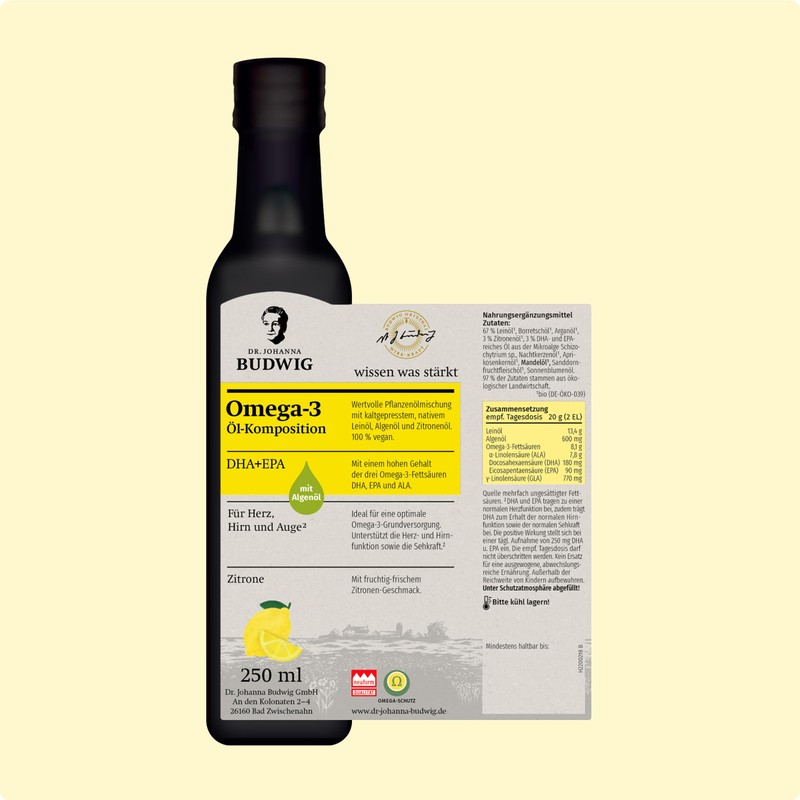 Dr. Budwig Omega-3 DHA + EPA Lemon - The Original