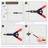 42Pcs Plastic Rivet Gun Set with 40Pcs 4Sizes Nylon Blind