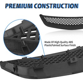Kspeed Black Mesh Grille Fit 2001 2002 2003 for Civic Coupe/Sedan,JDM Type Front Bumper Grill Guard Replacement Part