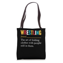 Funny Wrestling Definition Vintage Retro Tote Bag