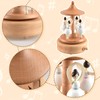 BLIENKREBY Musical Box Ballerina Wood, Music Box with Rotating Train,