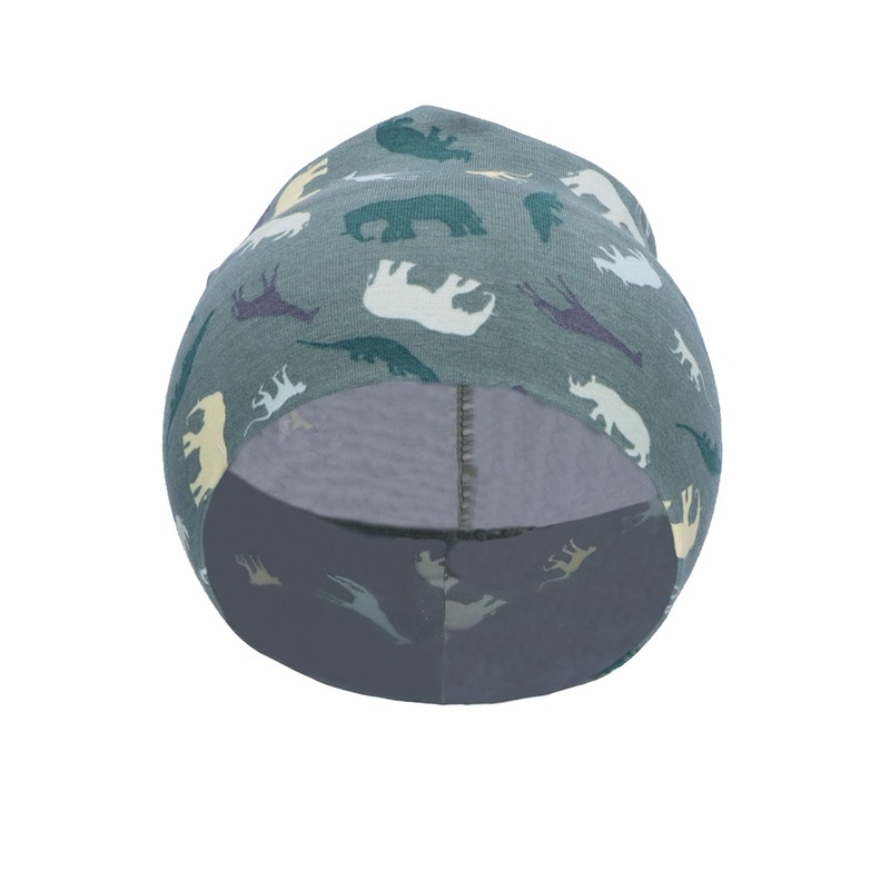 Sterntaler Unisex Children's Slouch Beanie Safaritiere Children's Hat, dark green