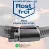 Pack of 10 stainless steel hose clamps W4 V2A |