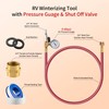 RV Winterizing Kit Winterize Sprinkler Blowout Adapter with Integrated Pressure
