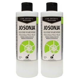 Jo Sonja Polyurethane Gloss Varnish 16oz Bottle - Two Pack