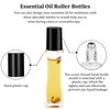 Hzmssore 25 Pcs 10 ml Roller Bottles for Essential Oils,