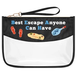 Cruise Travel Makeup Bag Summer Beach Themed Gifts for Girls Women Clear Cosmetic Bag Funny Cruise Lover Gift for Friend Sister Bestie Friendship Gifts Birthday Christmas Graduation Gift Travel Pouch